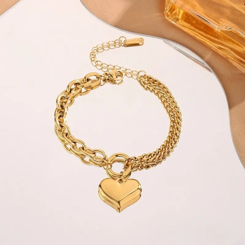 Love Heart Chain Bracelet
