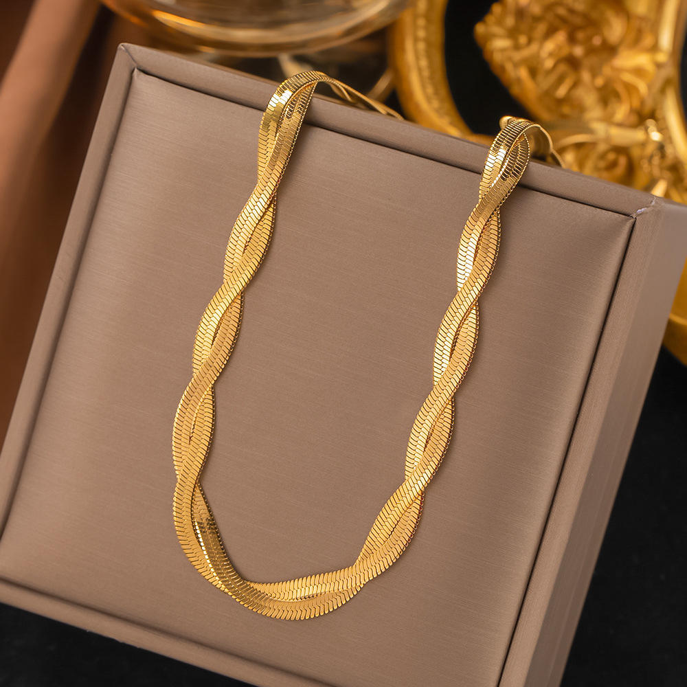 2 Layer Twisted Flat Snake Chain