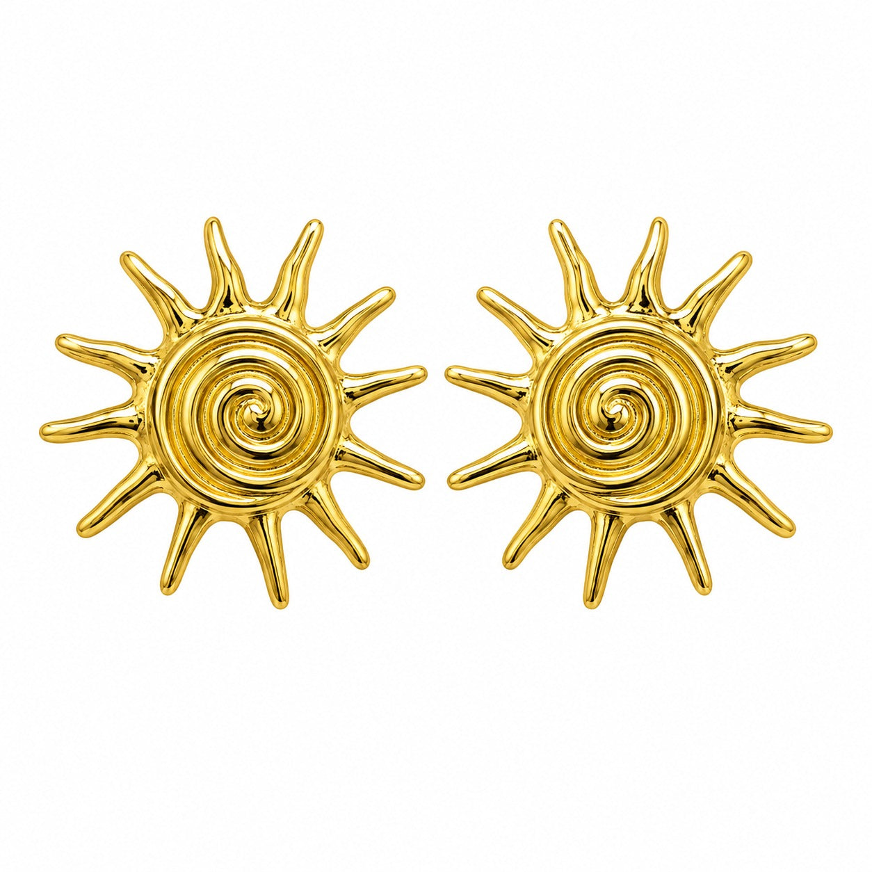 Sun Burst Stud Earrings