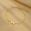 Zirconia Bow Tie Beads Chian Bracelet