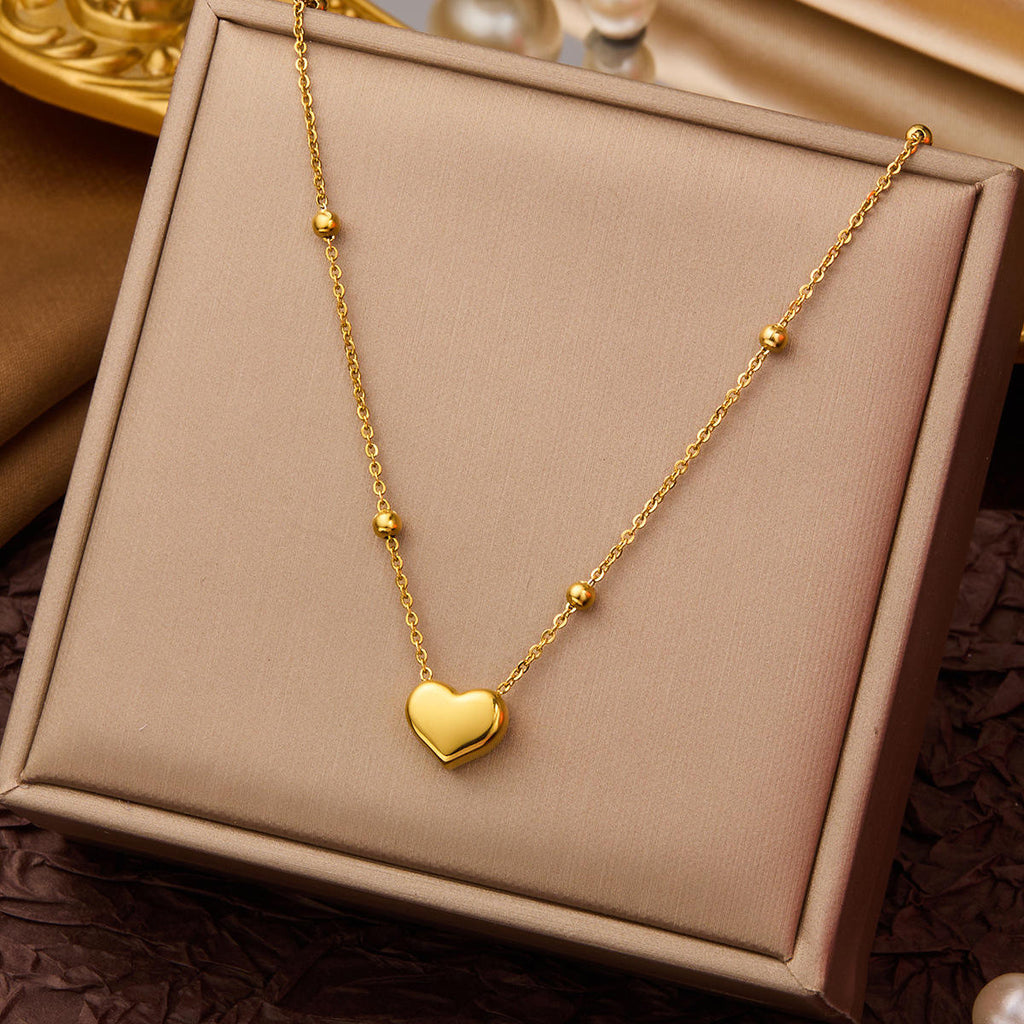 Heart Beads Chain Necklace