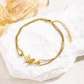 Butterfly Two Chain Anklet