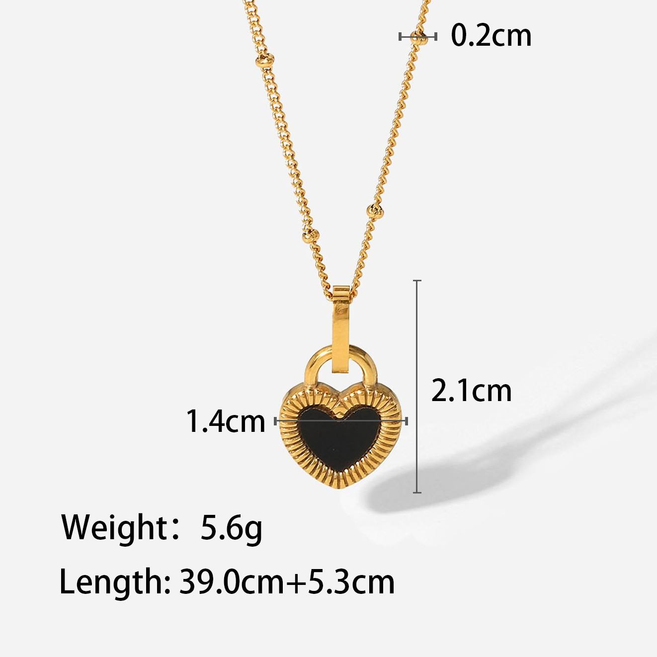 Reversible Colors Heart Lock Necklace