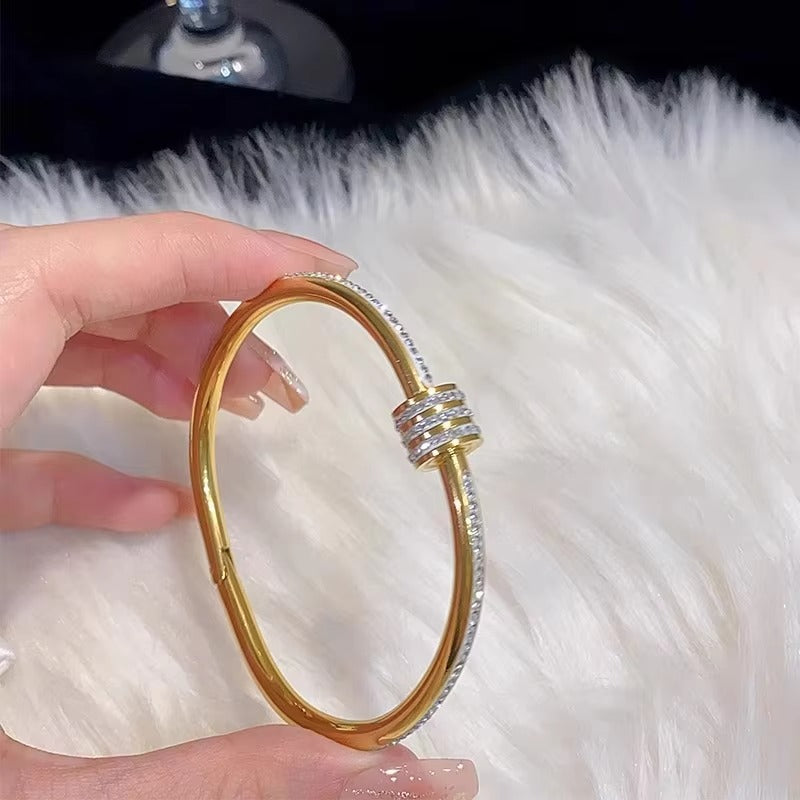 Cross Border Style Zircon Bangle Bracelet