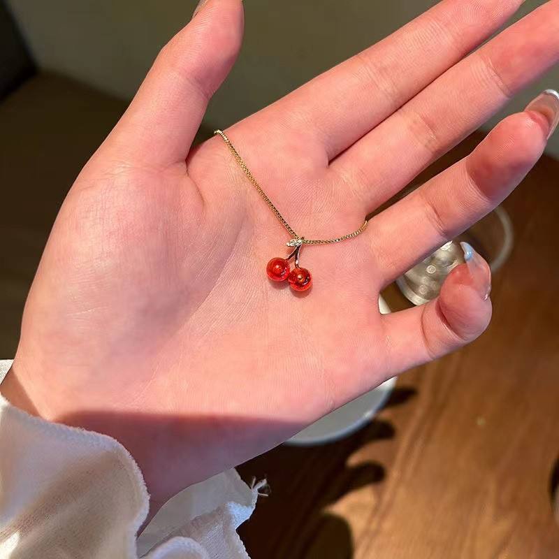 4D Chain Cherry Necklace