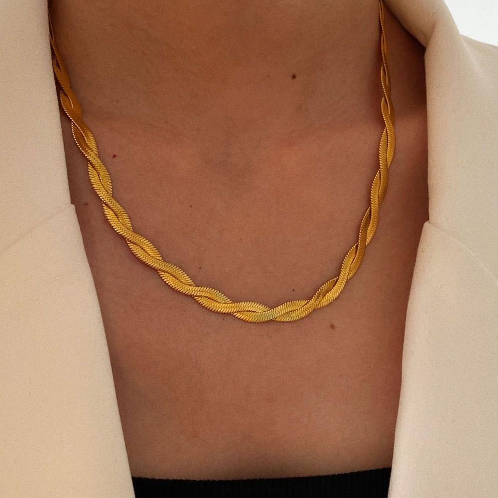 2 Layer Twisted Flat Snake Chain