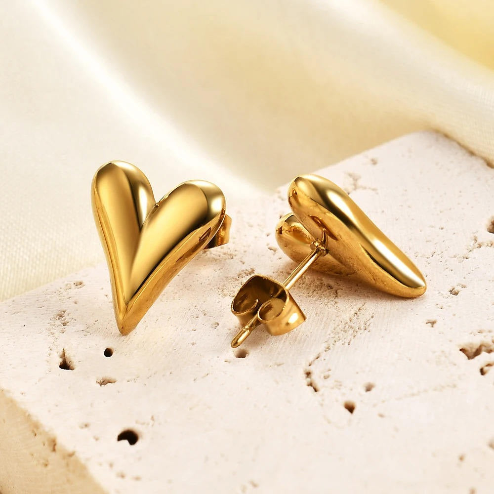 Pointed Heart Earrings