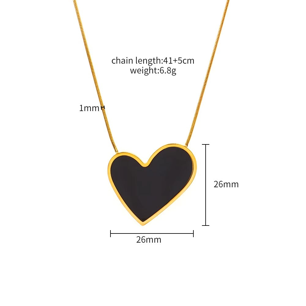Black Heart Necklace