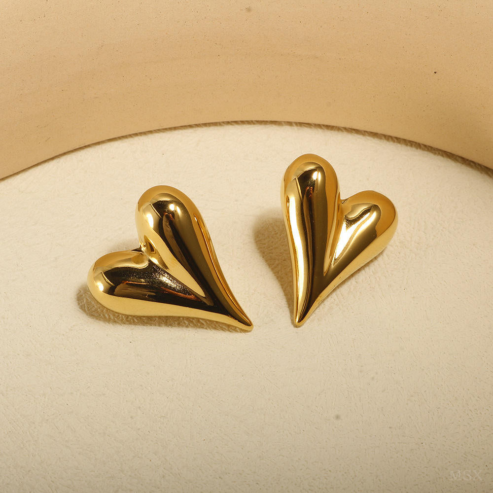 Pointed Heart Earrings