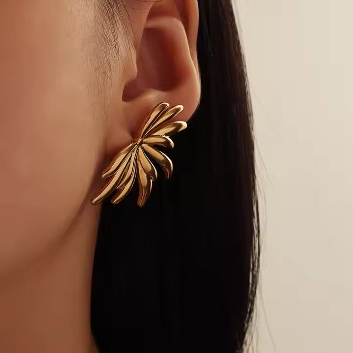 Floral Wing Stud Earrings