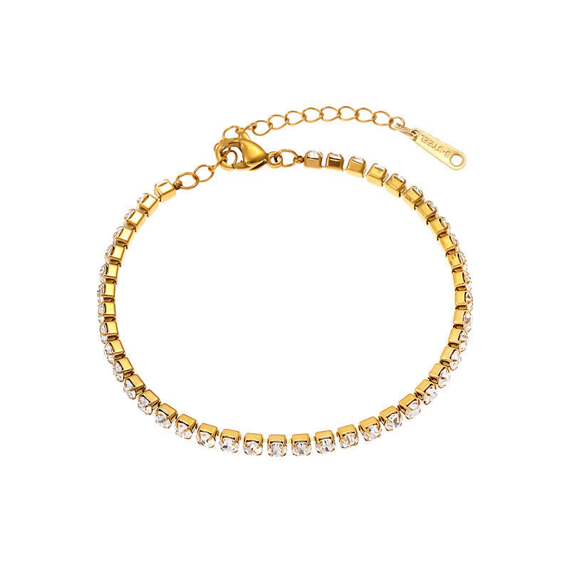 Shiny Full Diamond CZ Tennis Bracelet