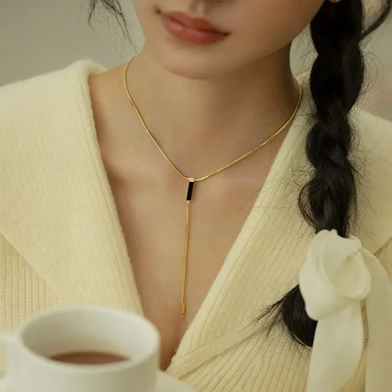 Cross-border Minimalist Y-Shape Necklace