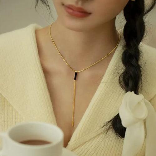 Cross-border Minimalist Y-Shape Necklace