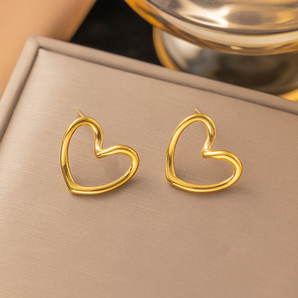 Hollow Heart Earrings