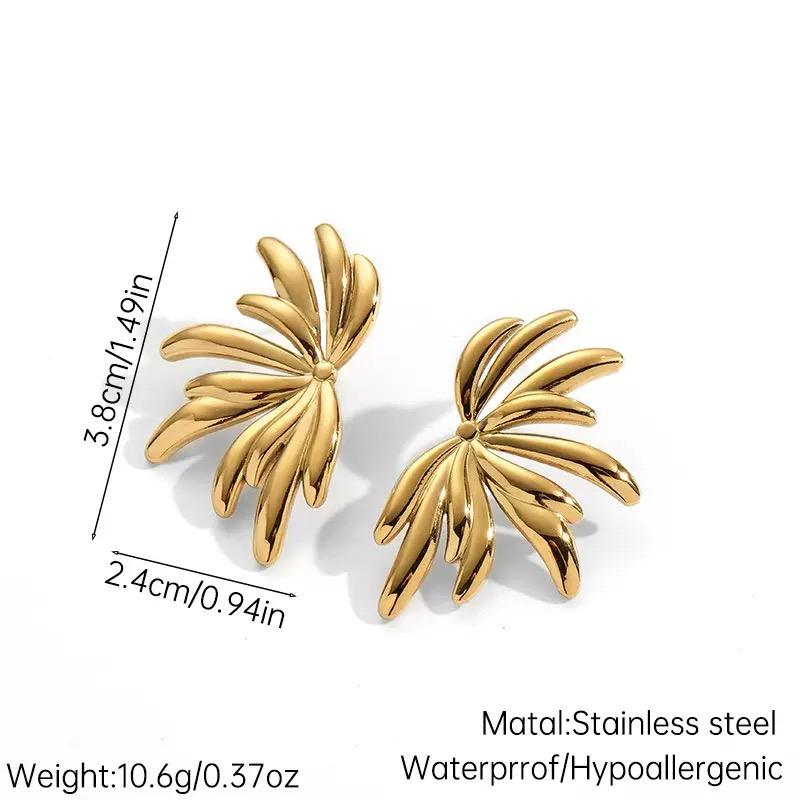 Floral Wing Stud Earrings