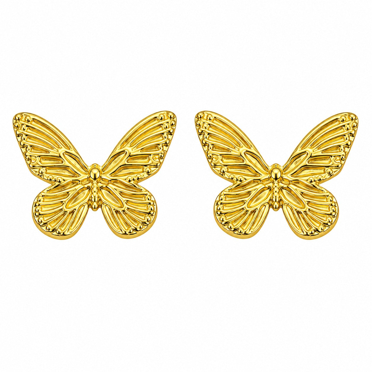 Textured Butterfly Stud Earrings