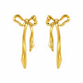 Long Bow Ribbon Earrings