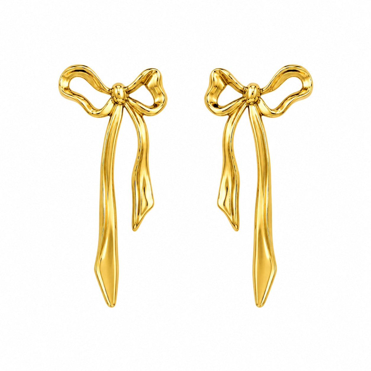 Long Bow Ribbon Earrings