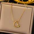 Trendy Heart Hollow Necklace
