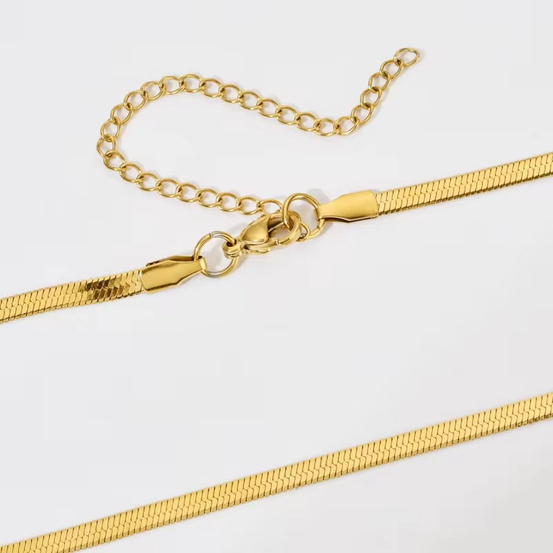 Gold Flat Snake Chain