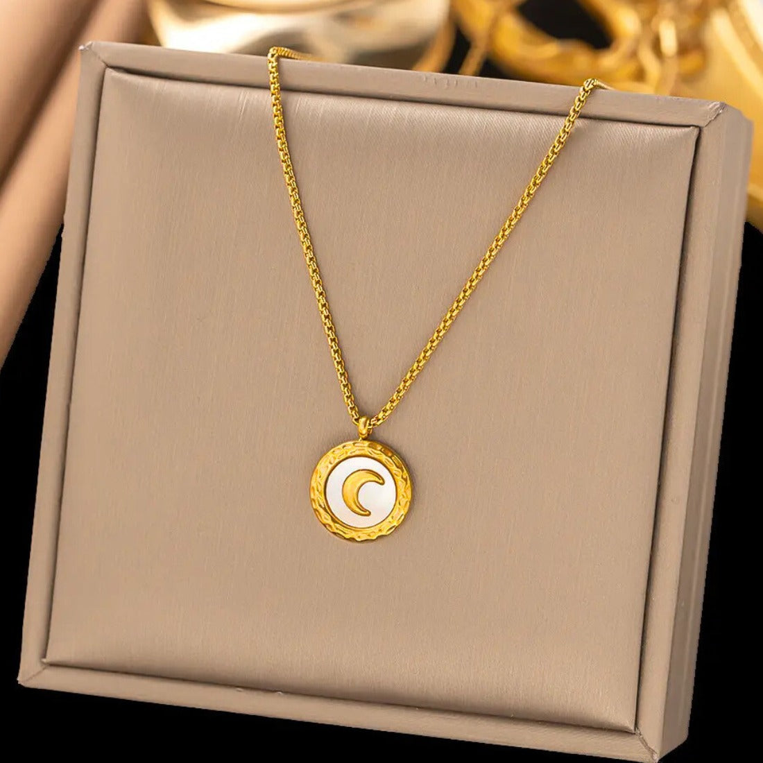 Pearl Shell Moon Necklace