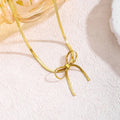Bow Knot Snake Chain Necklace