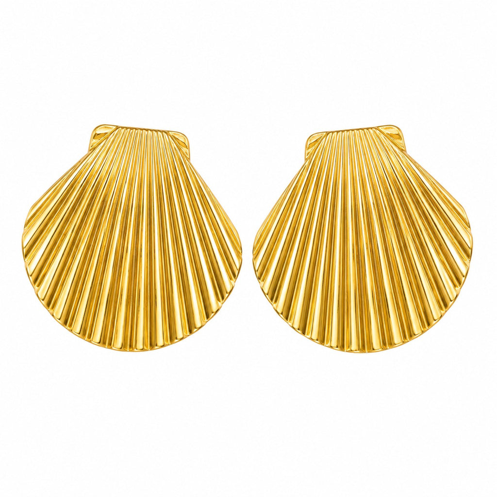 Big Shell Shaped Stud Earrings