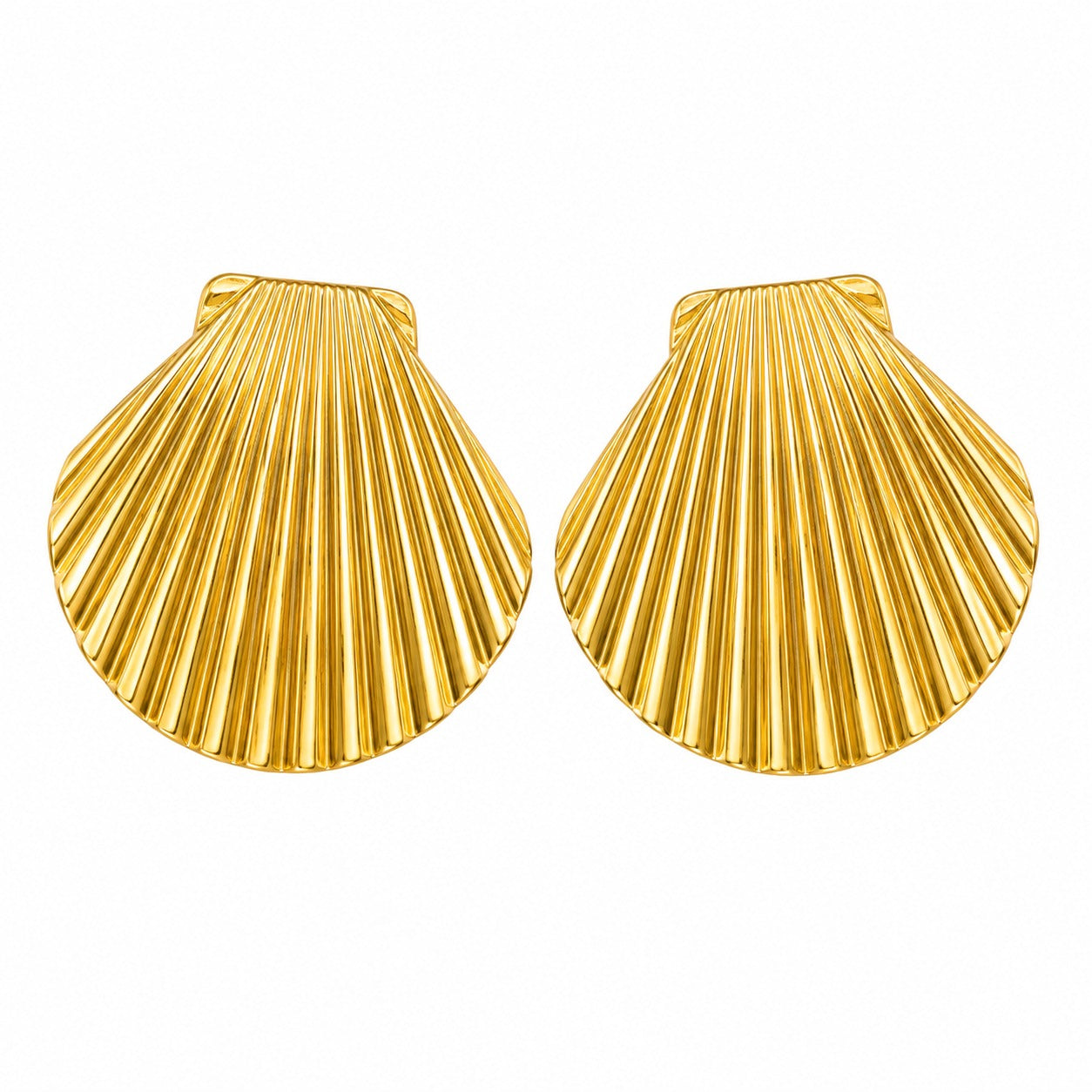 Big Shell Shaped Stud Earrings