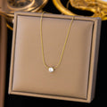 Diamond Circle Zircon Necklace