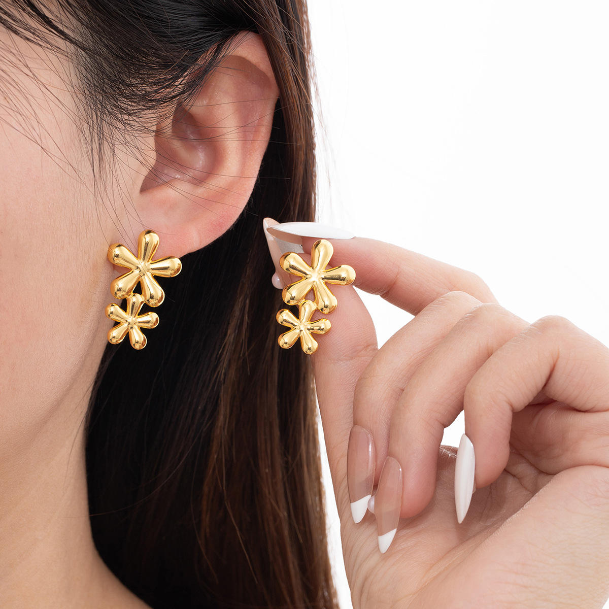 Dual Flower Earrings