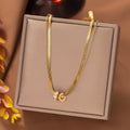Double Layer Rings Pendant Necklace