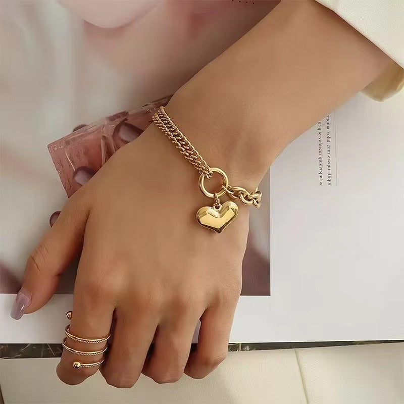 Love Heart Chain Bracelet