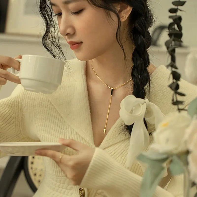 Cross-border Minimalist Y-Shape Necklace