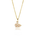 Trendy Pink Swan Pendant Necklace