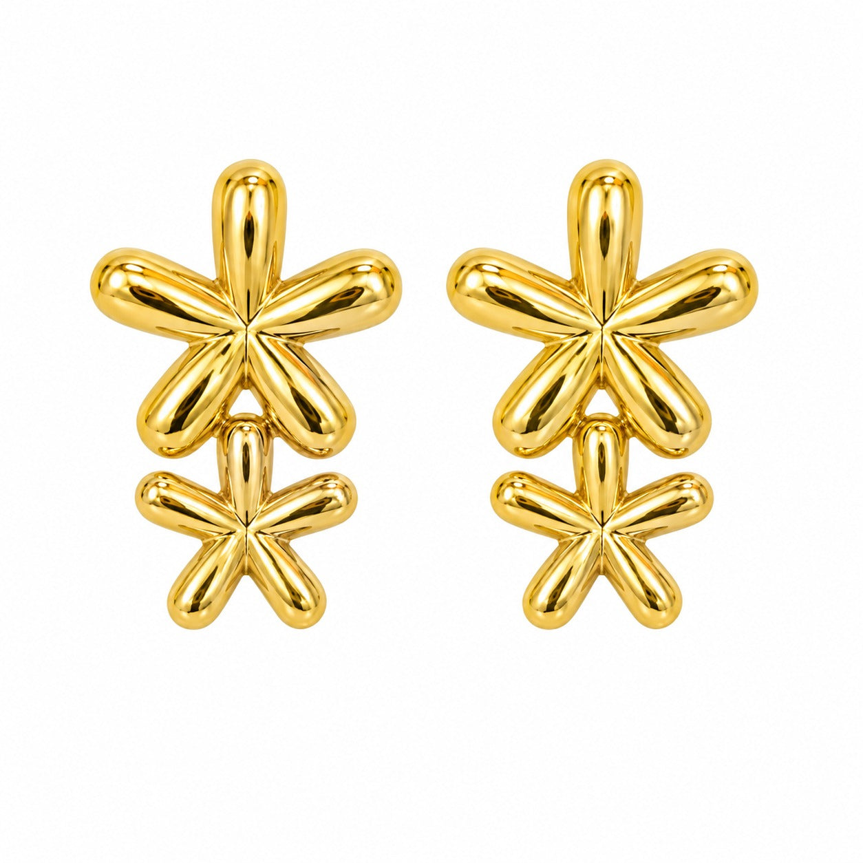 Dual Flower Earrings