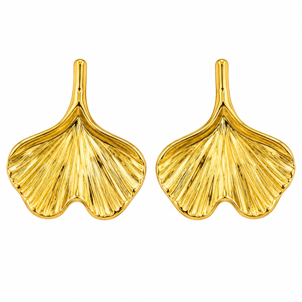 Ginkgo Leaf Stud Earrings