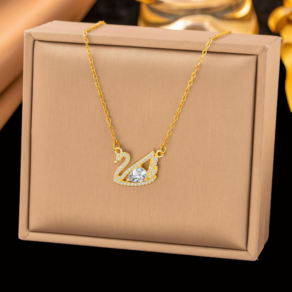 Swan-Embellished Necklace
