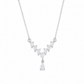 Sparkling Water Drop V-shaped Necklace