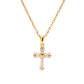 Cubic Zirconia Cross Pendant Necklace