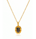 Retro Black Diamond Pendant Necklace