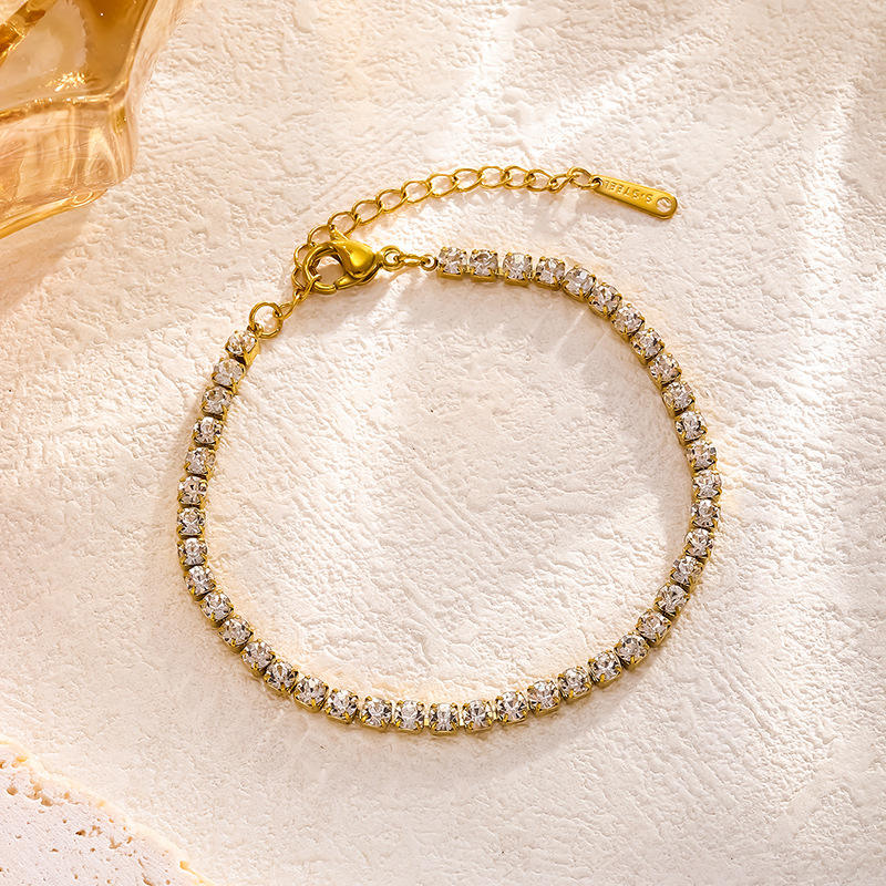 Shiny Full Diamond CZ Tennis Bracelet