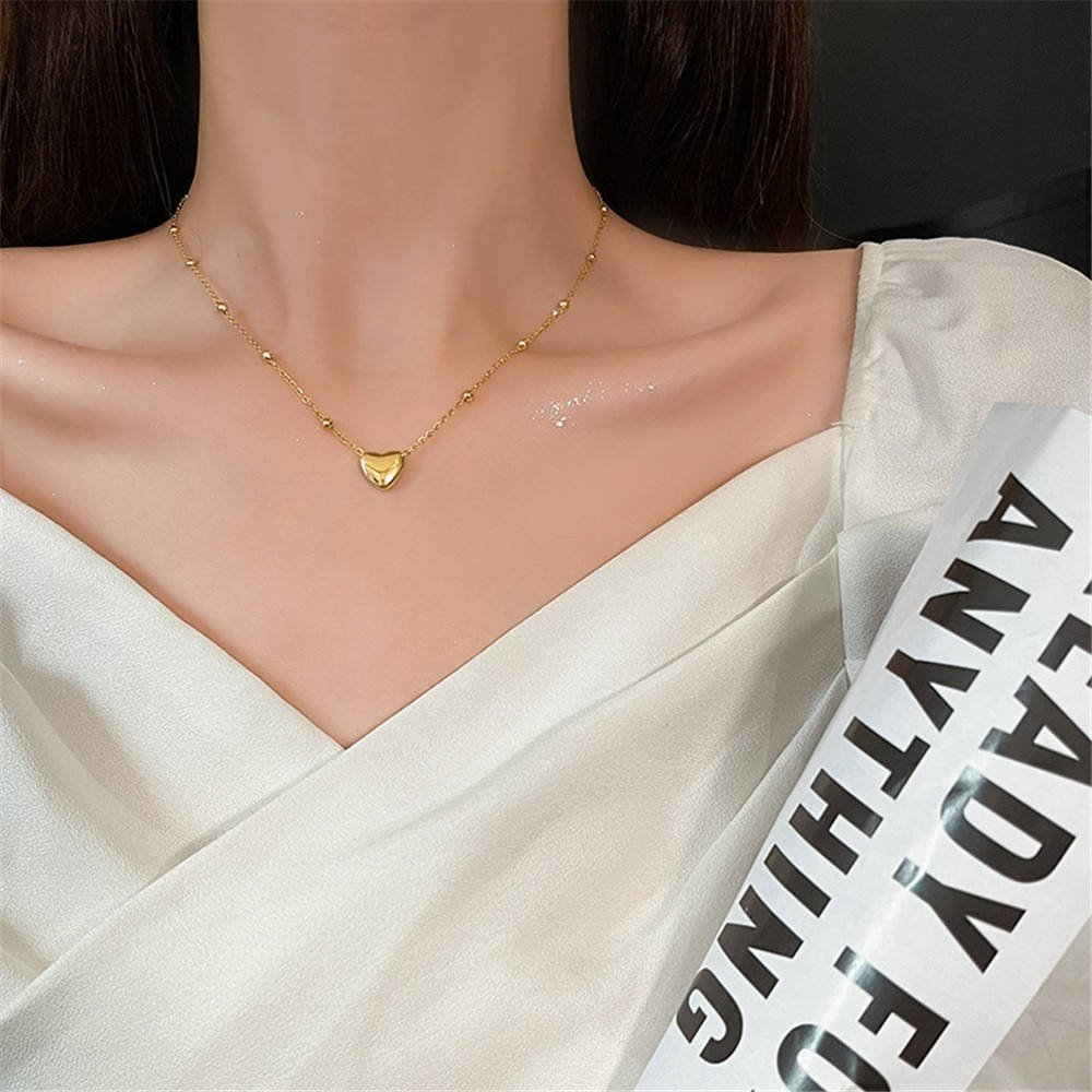 Heart Beads Chain Necklace