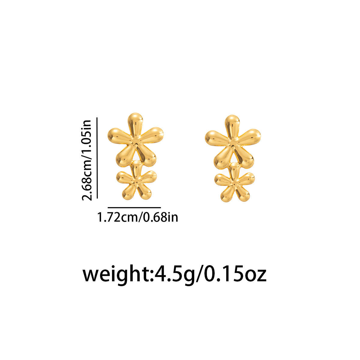 Dual Flower Earrings