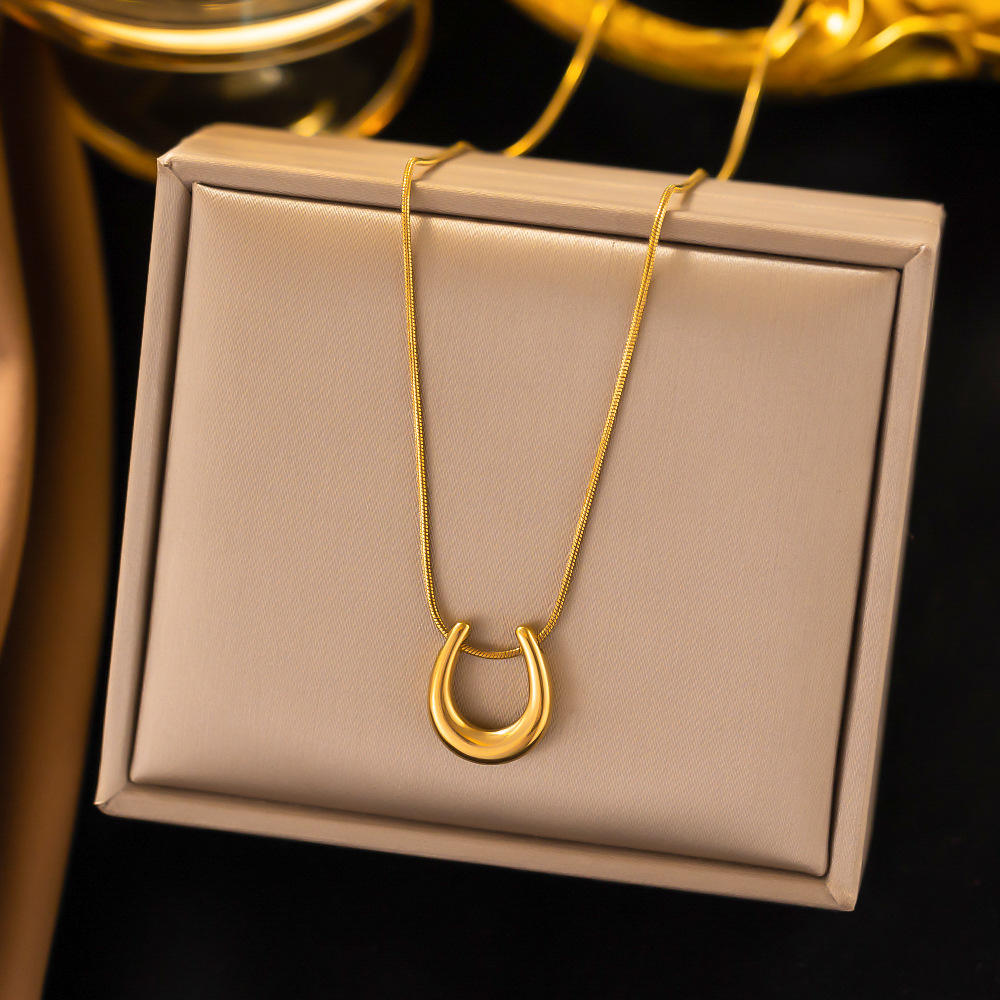 U Shape Pendant Necklace