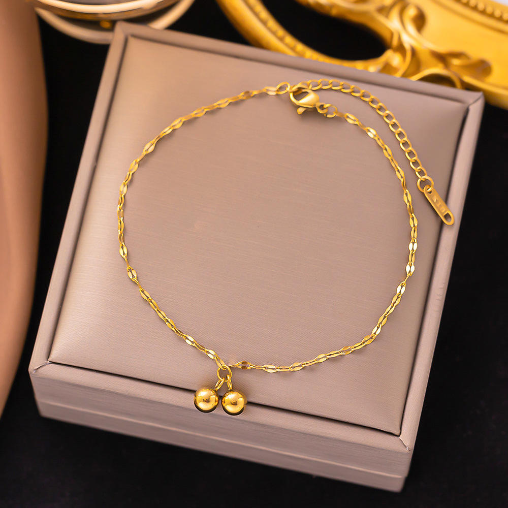 Golden Cherry Anklet