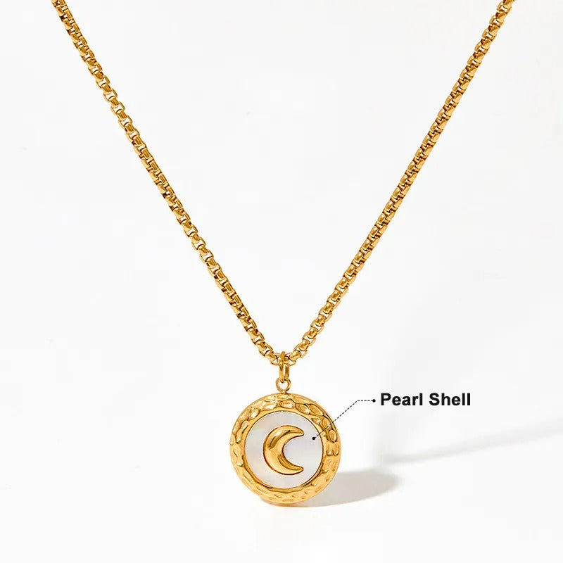 Pearl Shell Moon Necklace