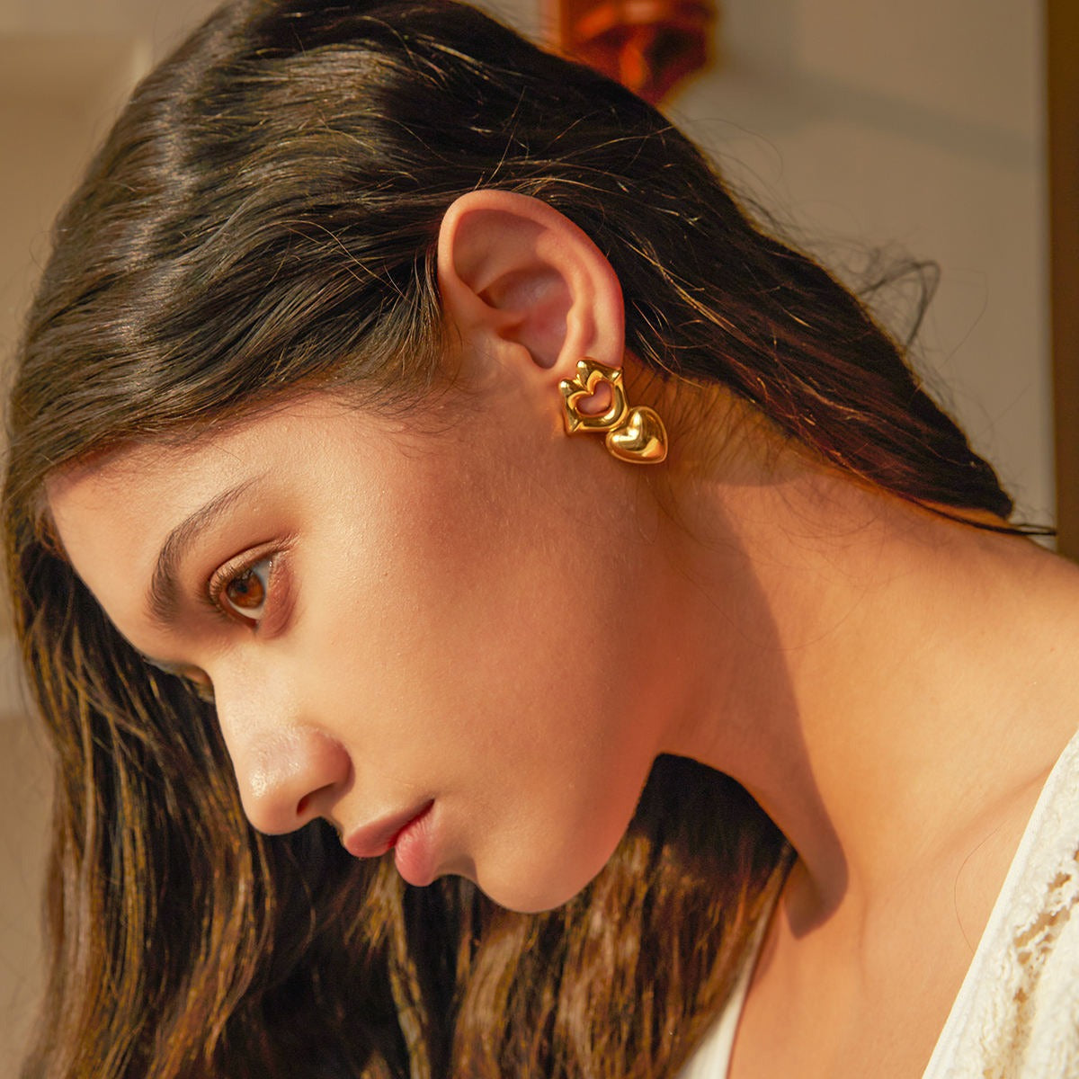 Lip Heart Earrings