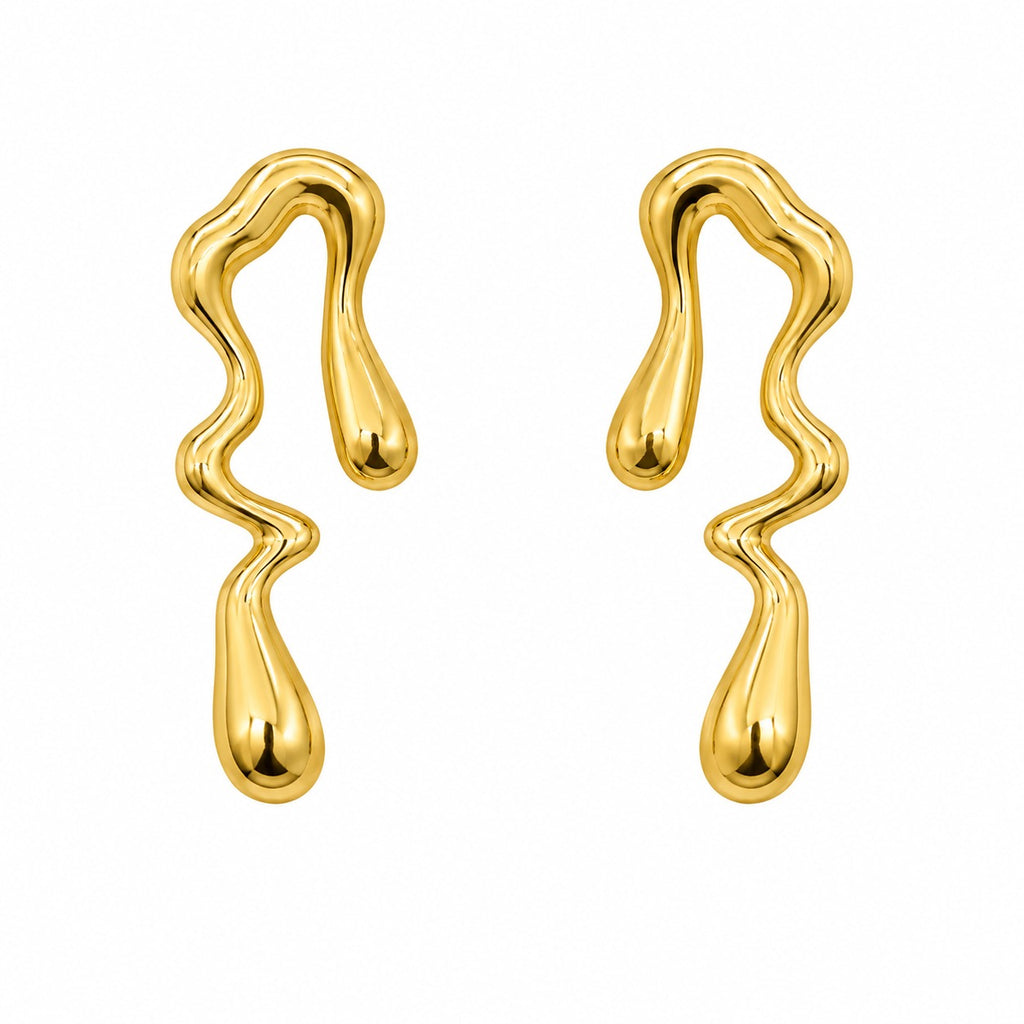 Liquid Drop Stud Earrings