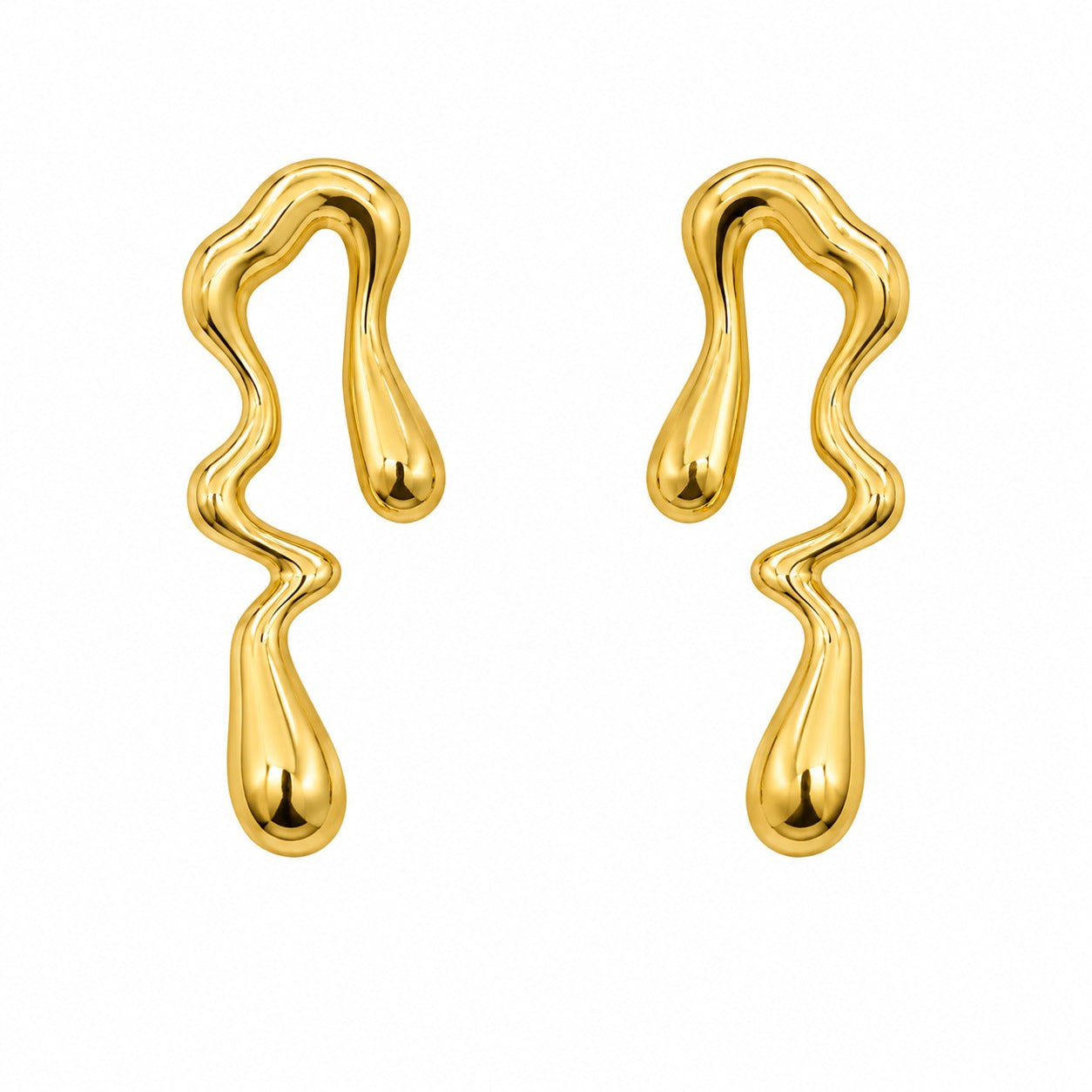 Liquid Drop Stud Earrings