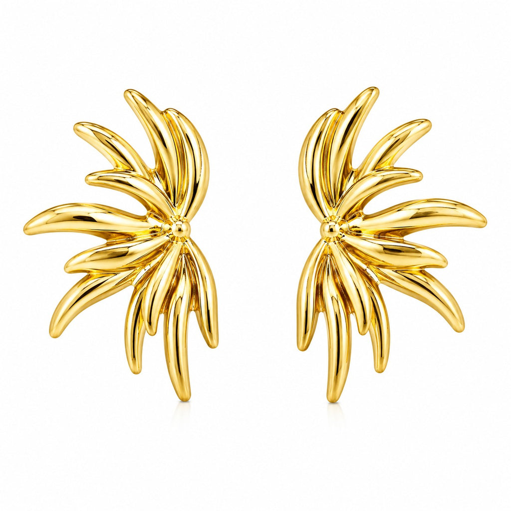 Floral Wing Stud Earrings